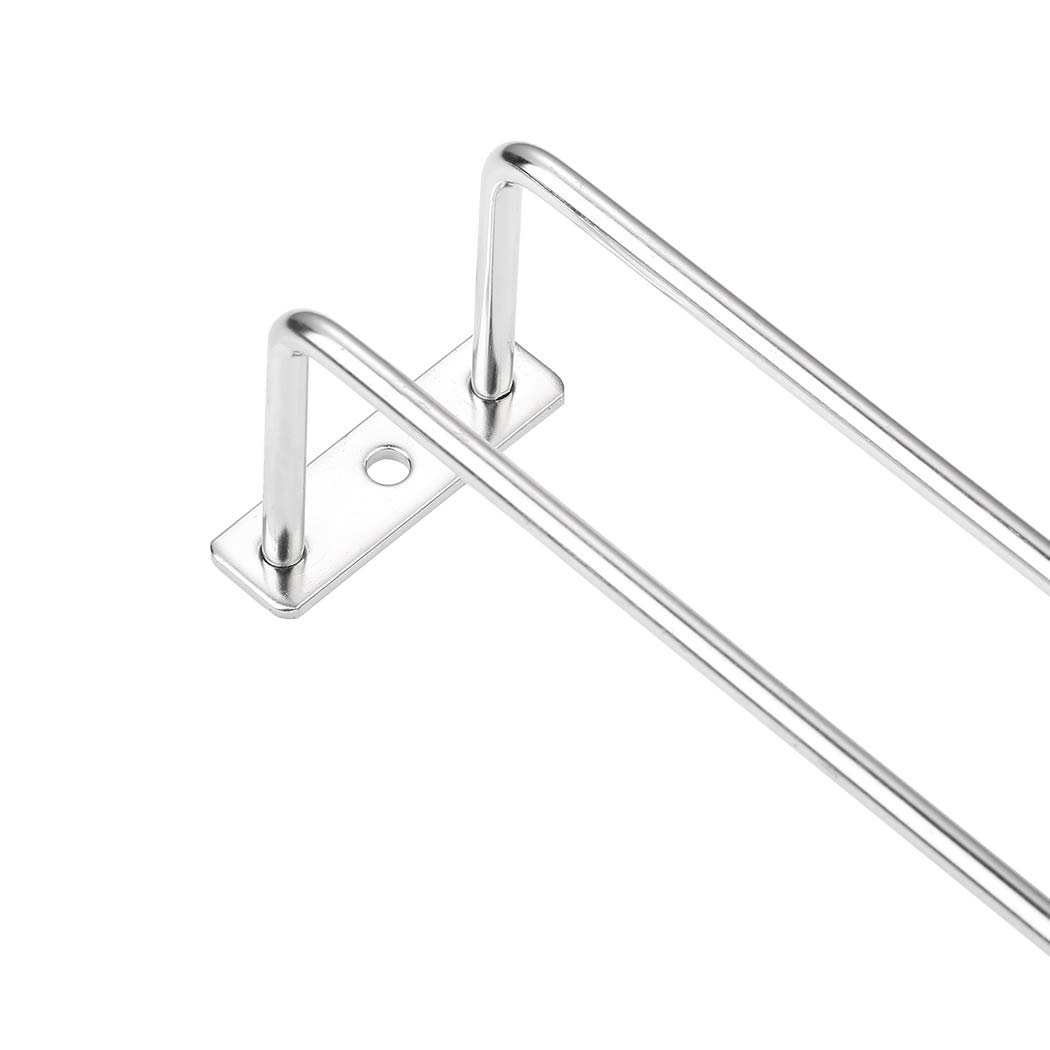 Portabicchieri Da Vino Sotto Mobile Dianoo - Supporto In Metallo Nero Per 3-4 Bicchieri, 35 Cm