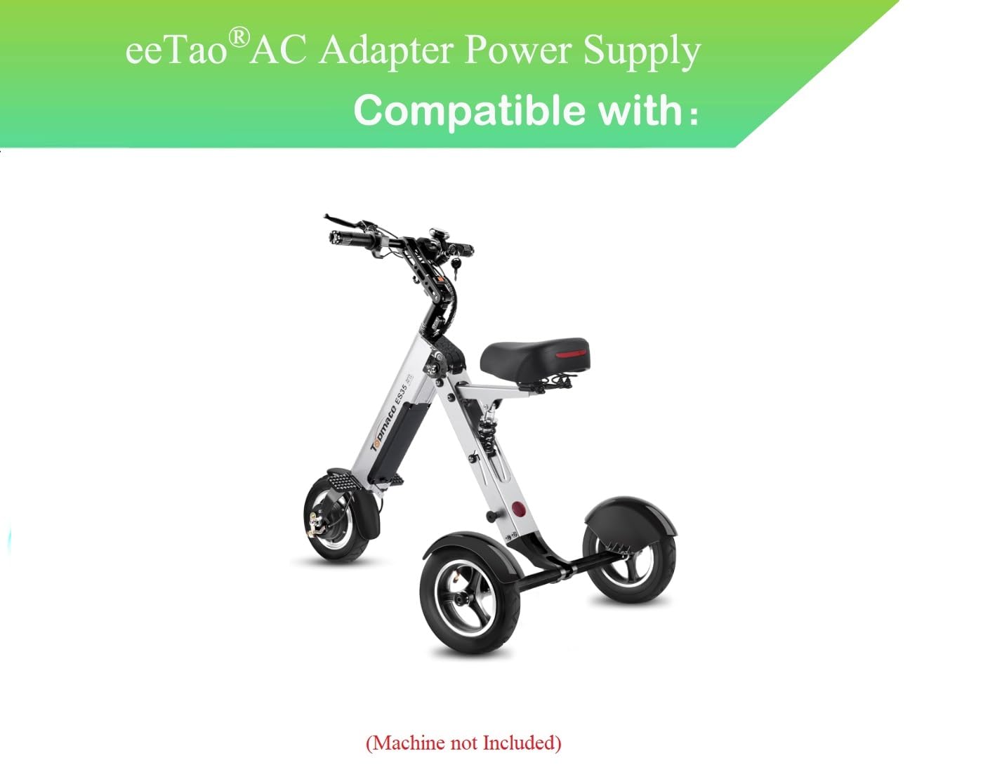 eeTao 42V 1.5A AC/DC Adapter Charger Compatible with TopMate ES35 Powered Mobility Scooter 3 Wheels Foldable Trike 281Wh 36V 7.8Ah Lithium-ion Battery Power Supply Cable Cord