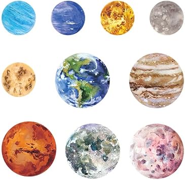 PET Stickers for Scrapbooking Kit Alone Planet Aesthetic Paper Diary Planner Junk Bullet Journaling Decorative Supplies 20 Pcs/Pack