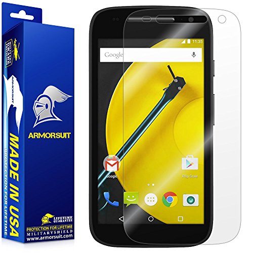 ArmorSuit MilitaryShield Screen Protector for Motorola Moto E (2nd Generation, 2015) 4G LTE - [Max Coverage] Anti-Bubble HD Clear Film