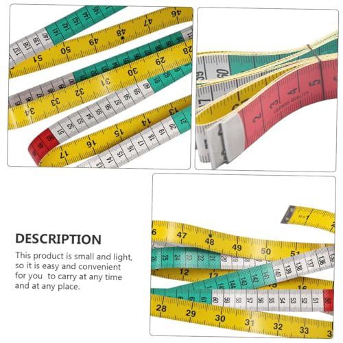 Set de 3 cintas métricas flexibles portátiles retráctiles miniatura 4