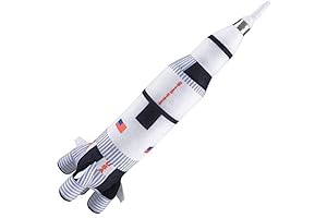 Rocket Pillow: Saturn Rocket Plush Toy for Kids