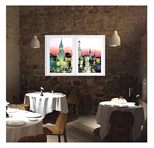Tableau de Saint-Basile rétroéclairé en bois multicolore de 80 cm