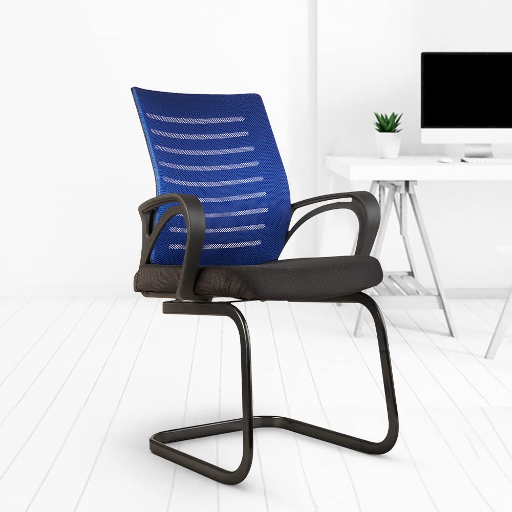CELLBELL Desire C104 Mesh Mid-Back Ergonomic Office Visitor Chair/Study Chair Computer Chair for Work from Home Metal Base [Blue] (B0B6CMPHLH) Amazon Price History, Amazon Price Tracker