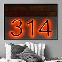 Framed Canvas Wall Art Illuminated Words 3D Industrial Inspirational Multicolor Neon Pop Art Quotes Typography Urban - 16x24 inches