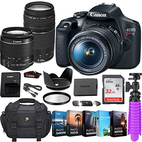 Cámara Digital Canon EOS Rebel T7 con 2 Lentes y Kit Accesorios miniatura 1
