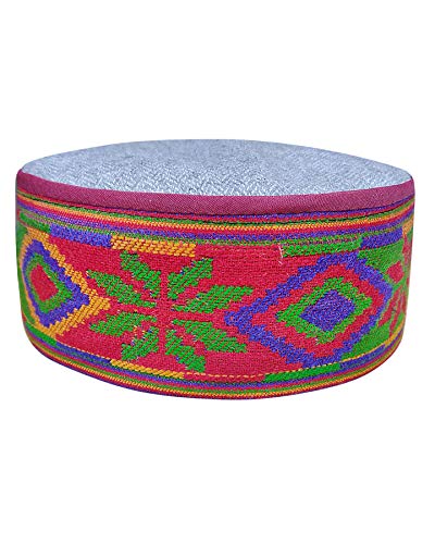 Image of Vastraa Fusion Himachali Topi for Men | Nepali Headwear | Traditional Kullu Cap | Pahadi Topi | Kashmiri Hat | Wool Handcrafted Ethnic Wear