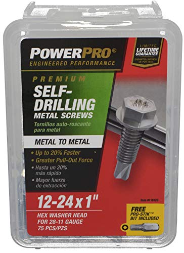 Tornillos metálicos autoperforantes #12 x 1 pulg pack 75 miniatura 6