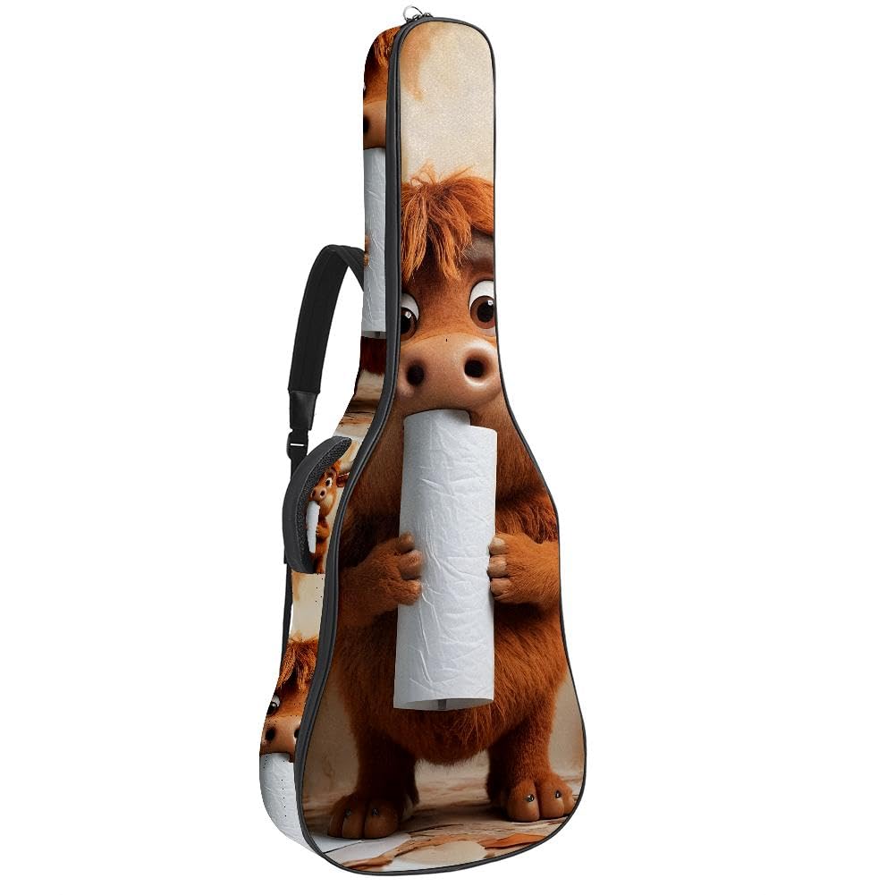 Gitarrentasche, volle Größe, 99 cm, 101,6 cm, 104,1 cm, für Akustikgitarre, Konzertgitarre, 10 mm dick, gepolstert, wasserdicht, mit Tasche, verstellbarer Schultergurt, stoßfest, Mehrfarbig 4