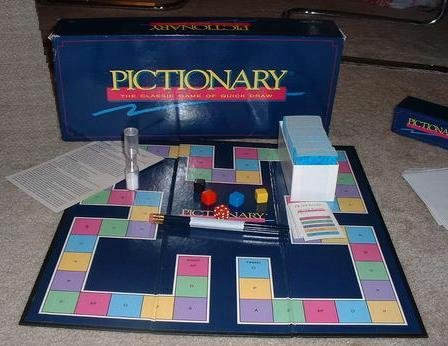 ピクショナリー ボードゲーム　レア英語版　９０年代版 Amazon.com: Pictionary, the Classic Game of Quickdraw