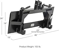 Vista 6 de Titan Attachments Adaptador de Enganche Rápido de 3 Puntos, Universal de Tamaño Completo, Compatible con Implementos Cat 1, Capacidad