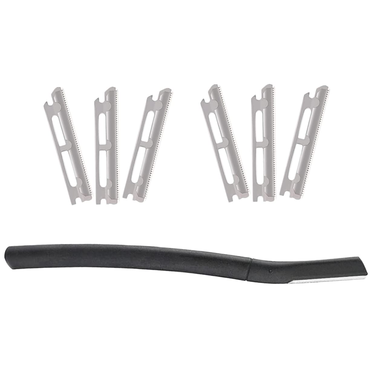 Gogogmee Set of 6 Replacement Blades for Eyebrow Razor Sharpened for Women Compact and Travel-friendly Eyebrow Shaver Case