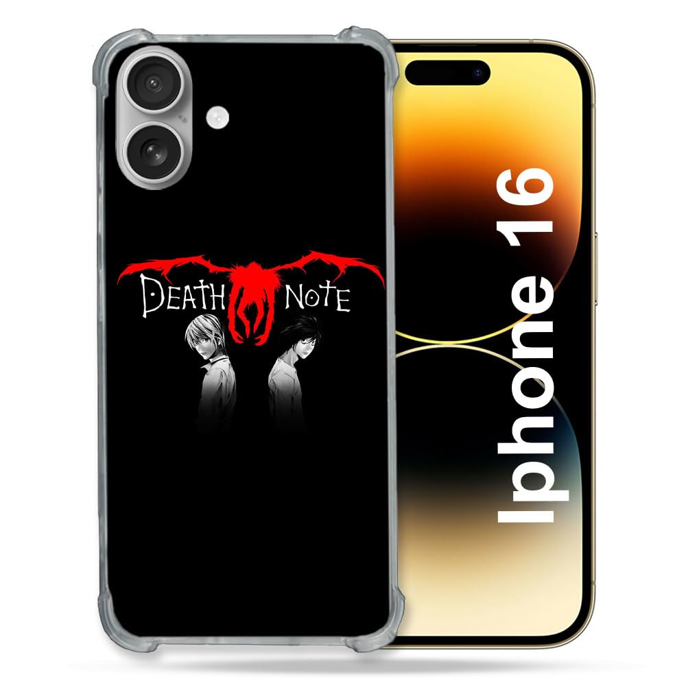 Cokitec Reinforced Case for Apple iPhone 16 Manga Death Note Black