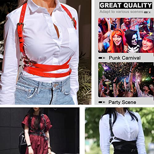 eYLun Women Leather Punk Waist Harness Belt2