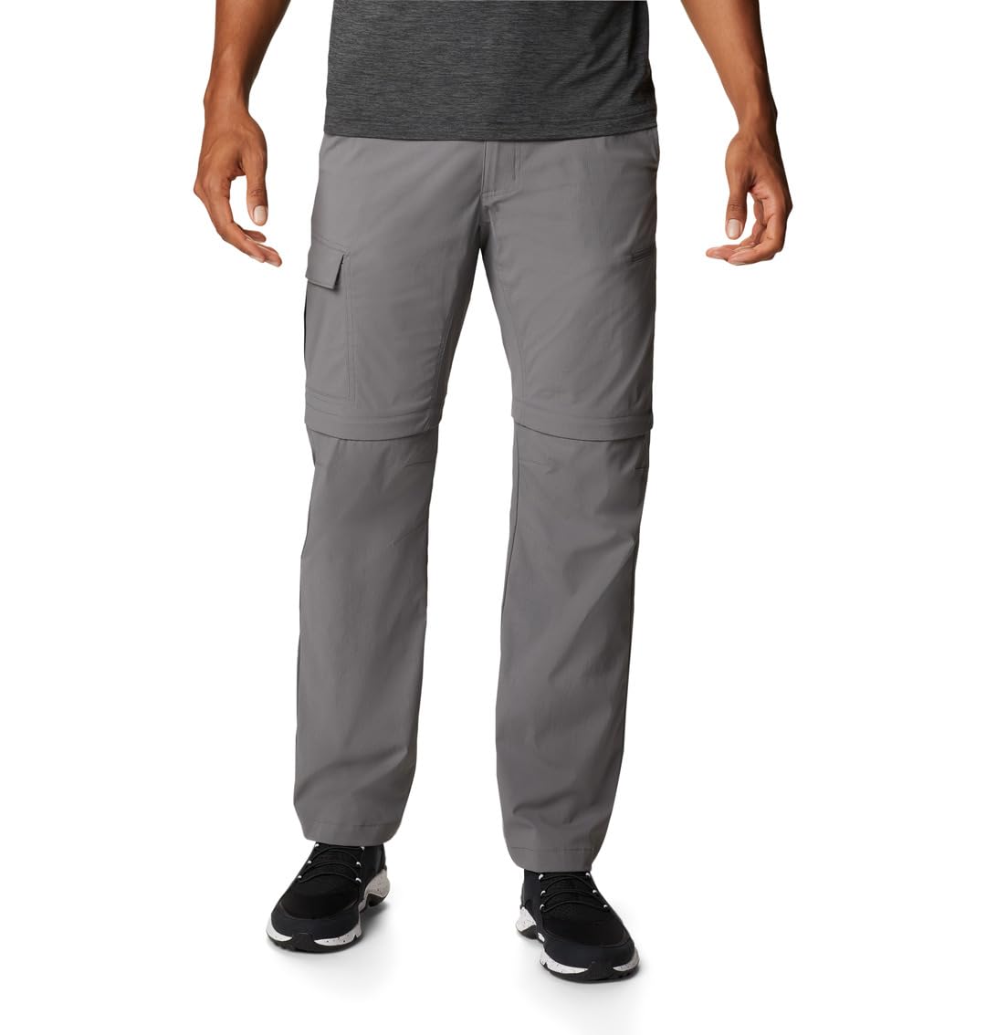 Columbia Newton Ridge męskie spodnie trekkingowe 2 w 1 szary City Grey 36