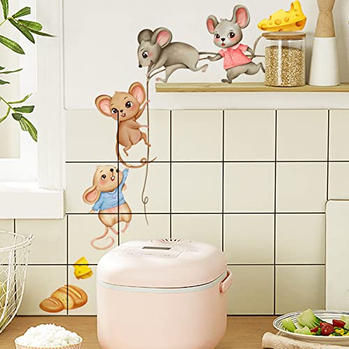 Vinilos decorativos adhesivos con ratones para decoración infantil miniatura 4