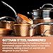 Gotham Steel Hammered 20 Pc Ceramic Cookware Set Nonstick, True Ceramic Pots and Pans Set Non Stick with Deep Square Pan Set & Bakeware Set, Non Toxic PFOA PFOS Free, Oven & Dishwasher Safe