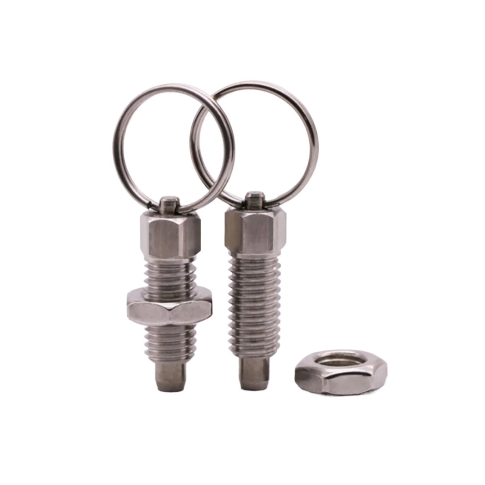20 piezas de perilla anillo tracción con resorte dividido, bloqueo posicionamiento, tornillo agarre, pasador indexación M6 M8 M10 Para Accesorios Industriales(304 Stainless Steel,M6)