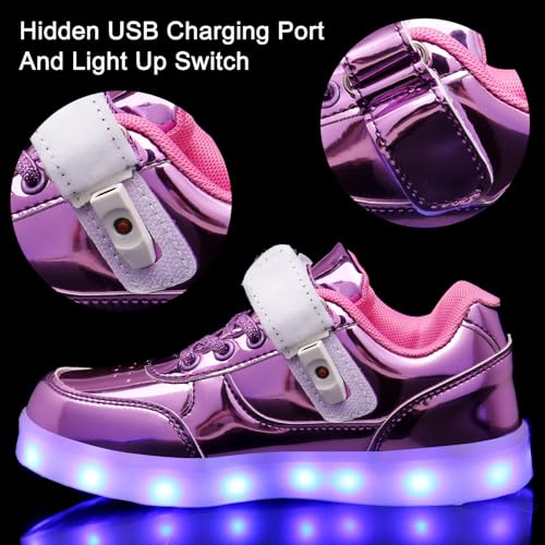 Kids Light Up Shoes LED Sneakers High Top USB Charging Flashing Trainers for Child Girls Boys2