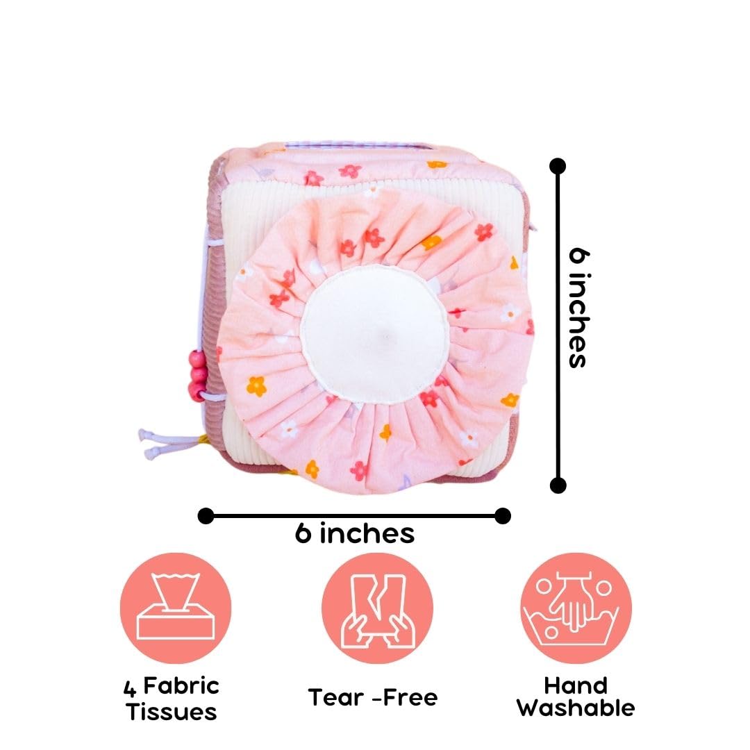 Berrybee Activity Cube for Toddlers 6 Month+ | Peek & Seek Sensory Discovery Cube with Selfie Mirror | Early Fine Motor Skills Development | Travel Toy & First Birthday Gift 3