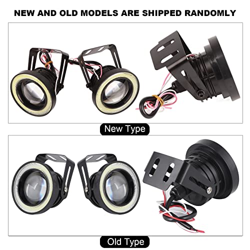 Luz antiniebla redonda LED de 3 pulgadas con ojos de ángel universales DC 12V 3