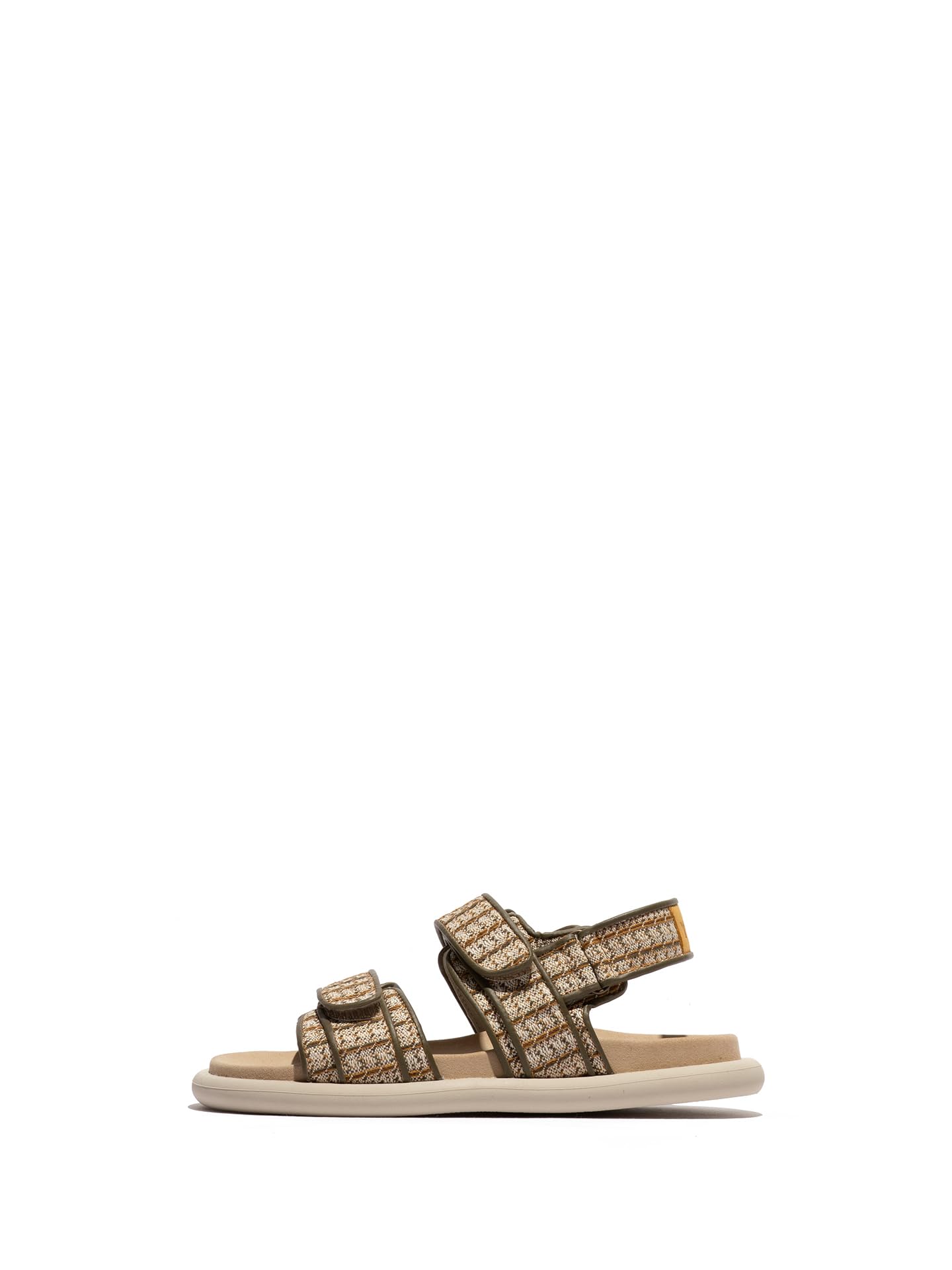 Fly London Women's PAAV228FLY Sandal, Khaki/Bumblebee, 4 UK
