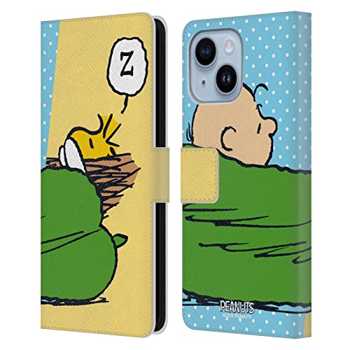 Housse Peanuts iPhone 14 Plus étui portefeuille Charlie Brown Woodstock