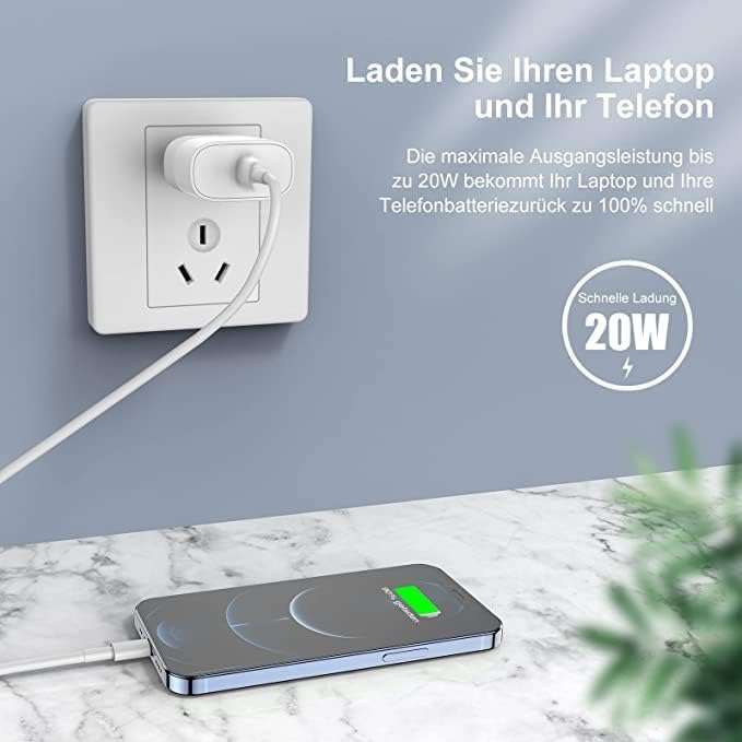 Pack Chargeur Secteur 20W + Chargeur Induction 15W Pour IPhone 14 (blanc, Neuf)