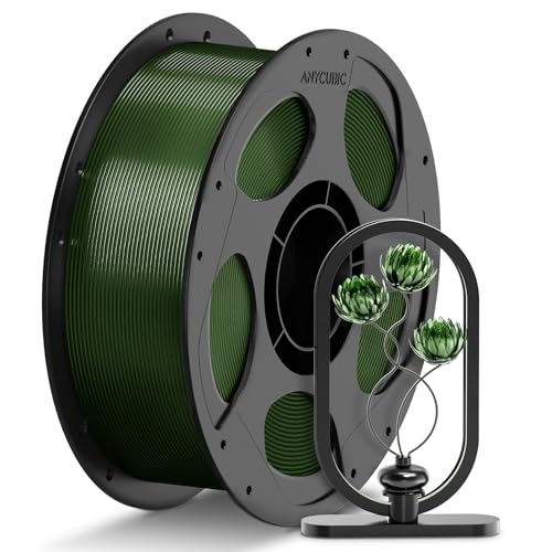 Image of ANYCUBIC PETG Filament 1.75mm, 3D Printer Filament, Translucent and Vibrant, Dimensional Accuracy + /- 0.02mm, Print with Most FDM 3D Printers, 1KG Reusable Spool, Semi-Clear Olive