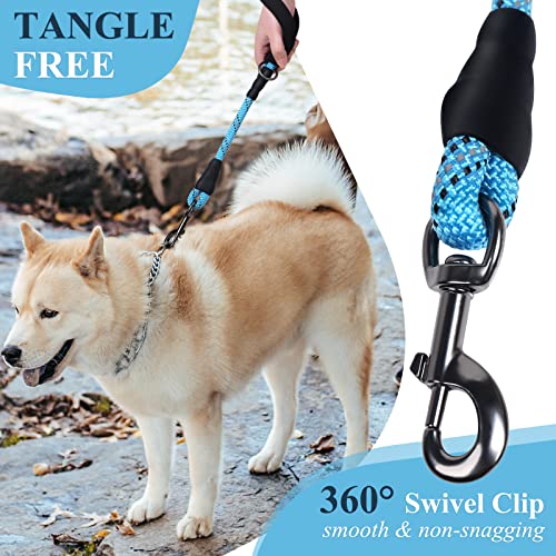 VIVAGLORY Hundeleine Kurz Closerok Kurzführer Hund, Hundeleine Leine mit Gepolstertem Griff & Schlaufe für Joggingleine Hausleine, Kurzführer & Kurzleine für Hunde, 61cm, Blau