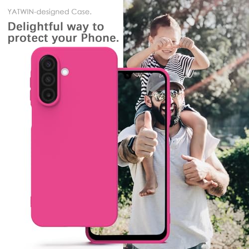 Image of YATWIN Silicone Case for Samsung Galaxy A17 4g /5g, Soft-Touch, Shockproof, DustProof, Antiskid Phone Cover for Samsung Galaxy A17 4g /5g - Magenta