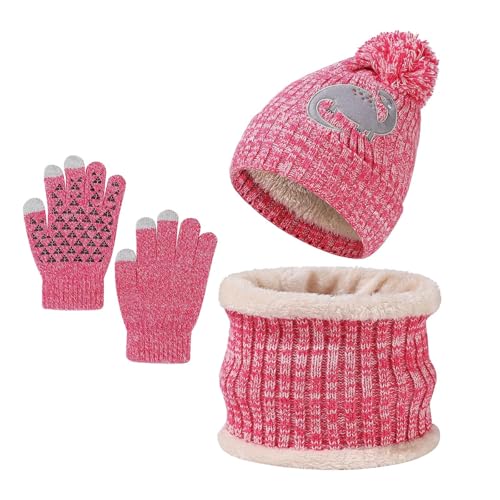 Tour de cou chaud bébé et bonnet tricoté contre le froid | Pack hiver garçon 4 ans