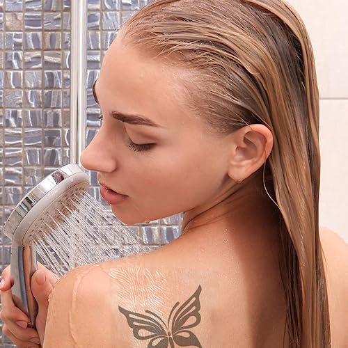 Image of 50 Pieces 6 x 6 in Stretch Waterproof Adhesive Bandages Transparent Film for Tattoo Aftercare and Skin Repair Adhesive Tattoo Supply Wrap