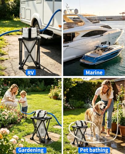Image of 4-Stage RV Water Filter with Visible Cartridge Life Window 7K Gal Capacity