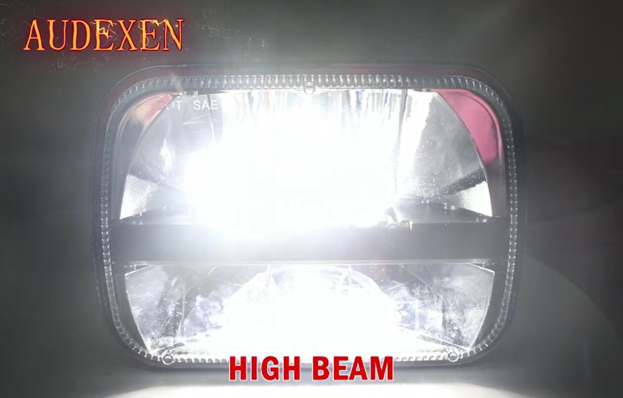 AUDEXEN 5x7 Inch LED Headlights (2 Pack) | High/Low Beam, For Jeep Wrangler YJ, Cherokee XJ, Trucks