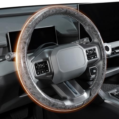 Image of Cartist Upgrade Steering Wheel Cover Universal for Car, PC Strength and PVC Leather for Steering Wheel Protector, Breathable Non-Slip Enhance Driving Experience, Open-Type Easy to Install - (Black)