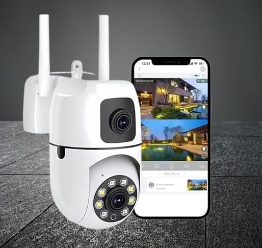 Image of Outdoor Security Camera, WiFi Surveillance Camera with Night Vision, Weatherproof PTZ Camera for Home Security (Wall-Camera-1)