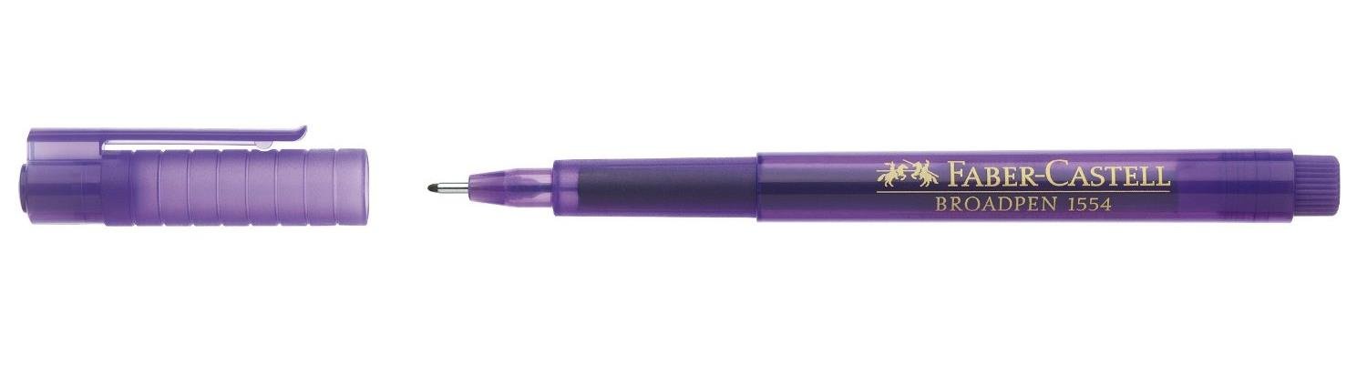 Faber-Castell Fineliner Pen Broadpen 1554 - Violet / Single