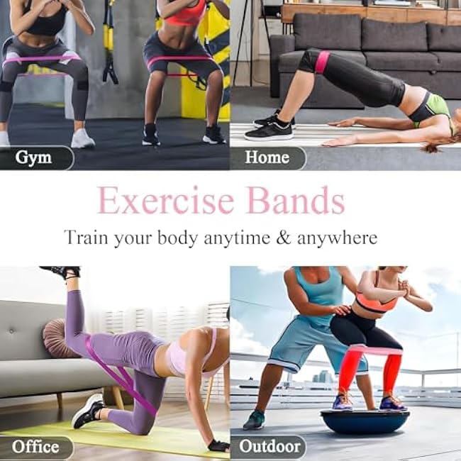 1 | 5 Pack Resistance Bands for Working Out, Workout Equipment, Exercise Bands for Home Gym & Stretching, Pilates Equipment, Fitness Equipment