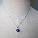 Nearawing Adjustable 925 Sterling Silver Plated with 18K White Gold Lapis Lazuli Necklace for Women - Handmade Crystal Pendant Jewelry | December Birthstone(lapis-lazuli)