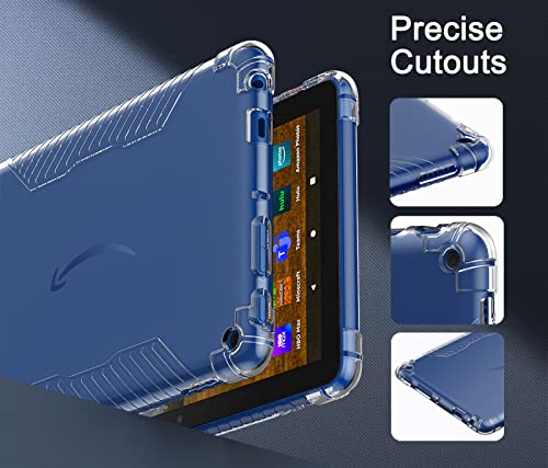 Moko Case For All-New Fire Hd 8 & 8 Plus Tablet (12Th Generation-2022 Release) 8", Ultra Clear Soft Flexible Transparent Tpu Skin Bumper Back Cover Shell, Clear #TOP6