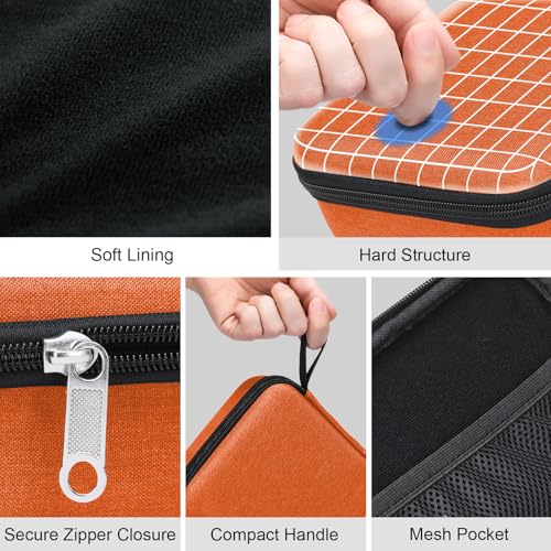 Image of Bukere Travel Sunglasses Organizer Case Adjustable Slot For Multiple Eyeglasses Hard-shell Portable Storage Box for Men Women
