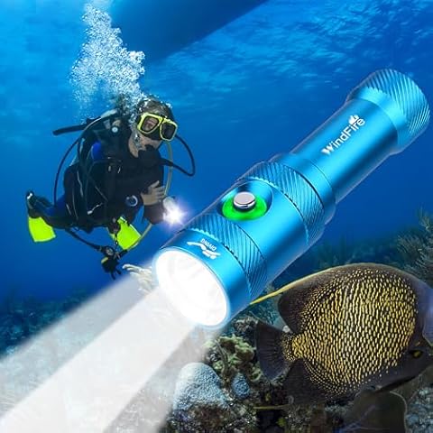 WindFire Dive Torch, 3000 Lumen Scuba Diving Flashlight Cover