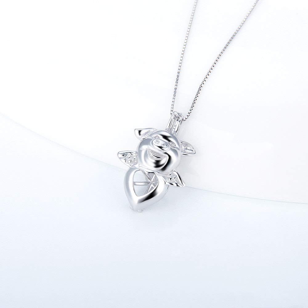 Pig Cage Pendants for Pearl Jewelry Making Sterling Silver, Design Cage Pendants for Women