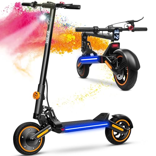Electric Scooter for Adults - 500W Motor/10”Solid Off-Road Shock Tire,24MPH