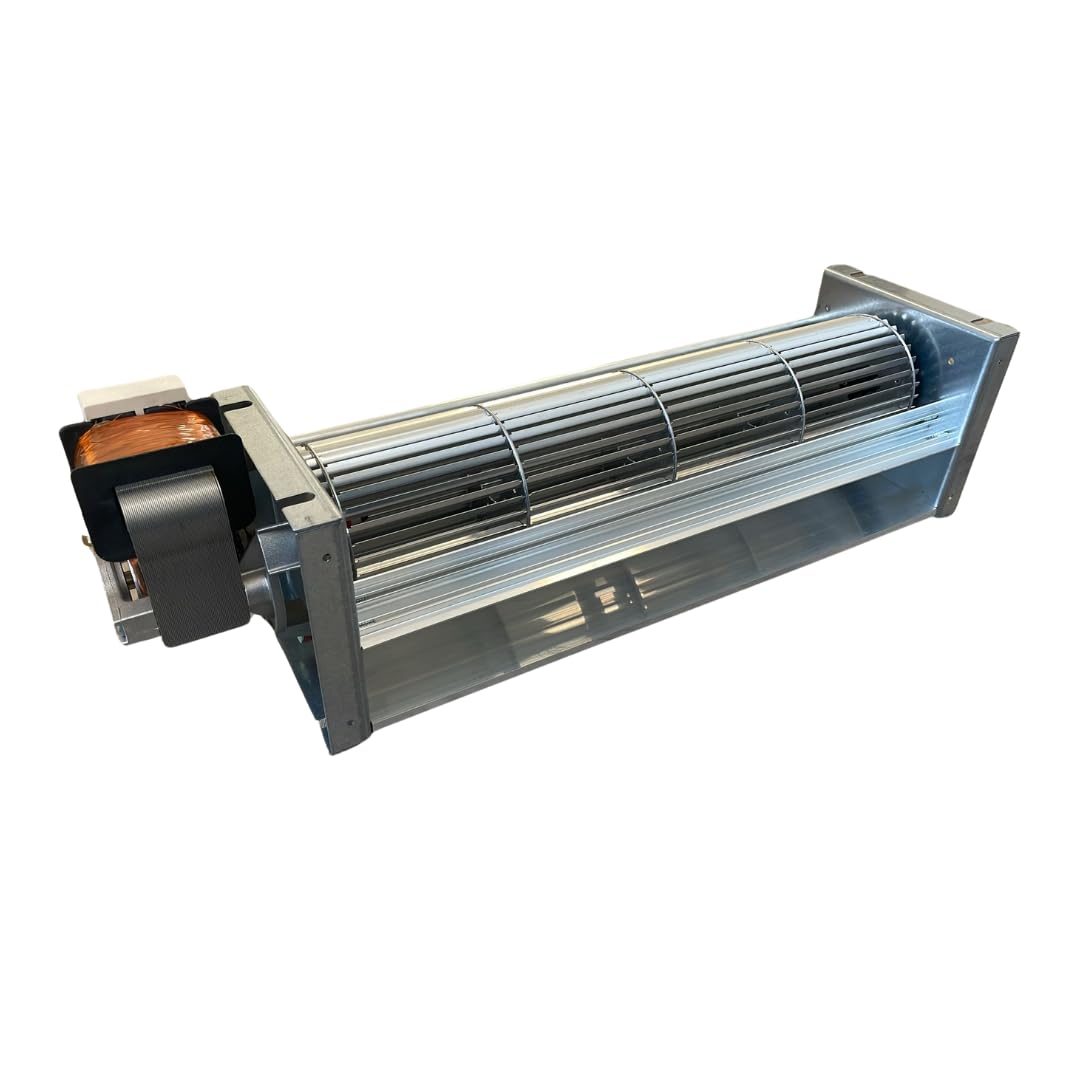 XODO STORE Ventola tangenziale Lunghezza Totale: 480 mm, Dimensioni Bocchetta: 370x44 mm, Doppia velocità per Stufa a Pellet