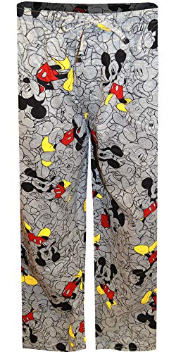 MJC Mens Disney Mickey Mouse Classic Poses Gray Lounge Pants