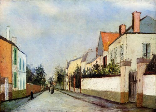 Amazon.co.jp: ユトリロ・「サンノワの通り」 プリキャンバス複製画