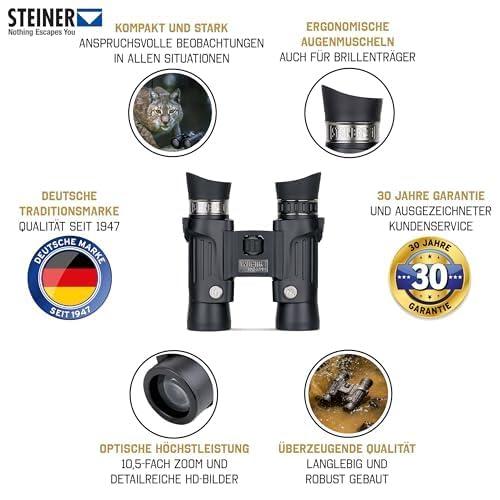 STEINER Fernglas Wildlife 10,5x28 - Deutsche Marken-Qualität, 30 Jahre Garantie, leicht & kompakt...