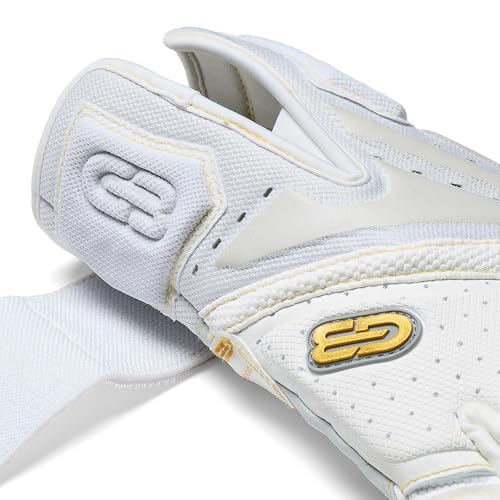 Grip Boost Big Skill 2.0 Adult Lineman Football Gloves (White/Gold, Medium) - image 4